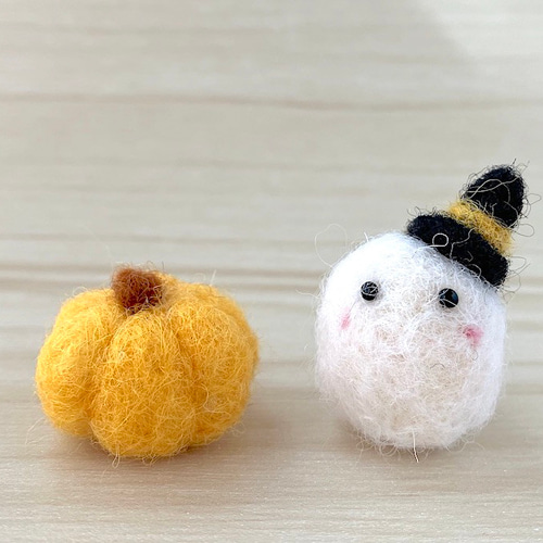 羊毛フェルト ハロウィン おばけとかぼちゃセット 羊毛フェルト