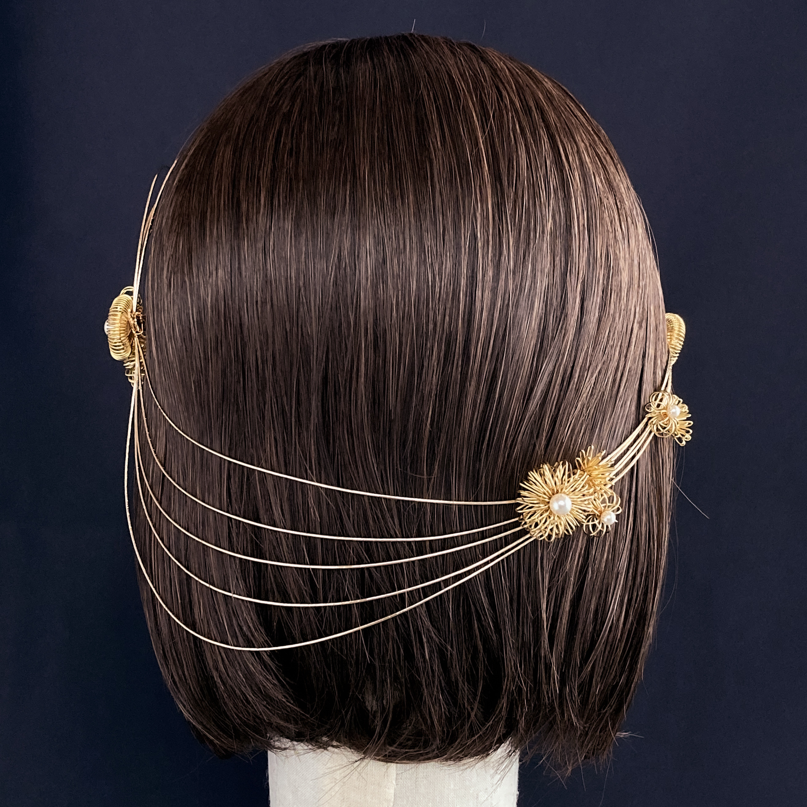 水引のバックカチューシャ　水引　成人式　卒業式　和装　結婚式　ウェディング　袴　前撮り　振袖　着物　ボブショート