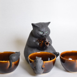 オーダー　猫香炉・猫徳利・猫口3個 セット　（※ご本人様以外は購入できません！） 7枚目の画像