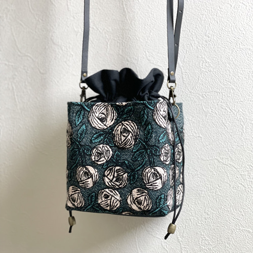 ミナペルホネン rosy blue green ショルダーバッグハンドメイド