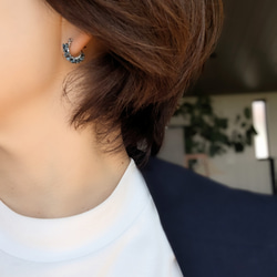 希少ブルーダイヤモンド原石 宝石質SV925サージカルステンレス14kgf indigoデニムサムシングブルー結婚ペア 9枚目の画像