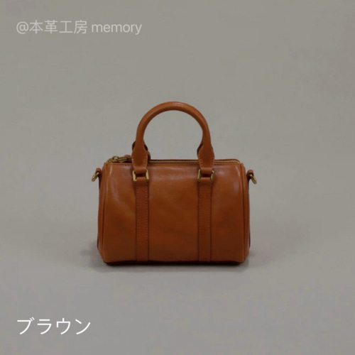 細工ボストンバッグ 2way牛革ショルダーバッグ 手提げ