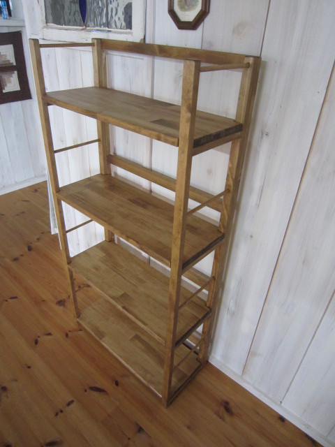 道具無し1分で折り畳式本棚シリーズの60㎝巾サイズ（棚板奥行大き目タイプ）