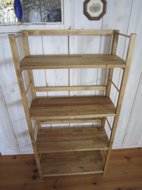 道具無し1分で折り畳式本棚シリーズの60㎝巾サイズ（棚板奥行大き目タイプ）