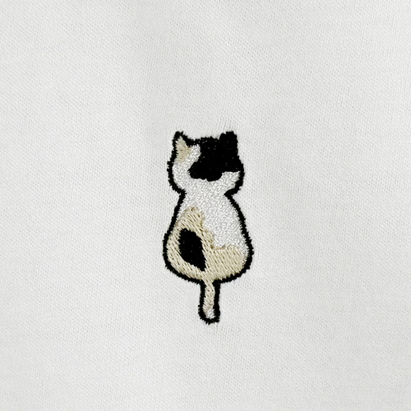 【免運費】【3種顏色和3種尺寸可選】印花貓咪刺繡7.4盎司圓領長袖T卹/上衣，我的寵物 第7張的照片