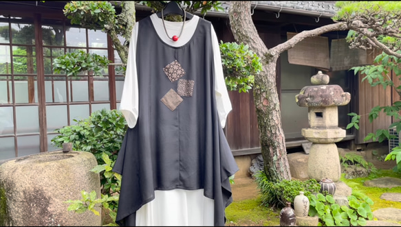 着物リメイク】絽のおしゃれなジレ ベスト 古布華 通販 18214188