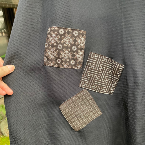 着物リメイク　紋付刺繍のジレ 着物リメイク 紋付刺繍のジレの通販 by 夢想庵｜ラクマ