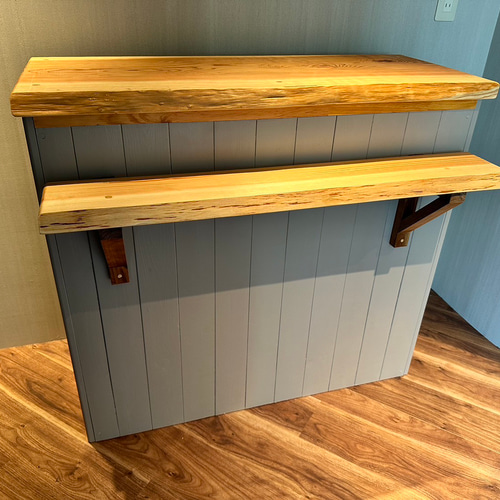 hotaru レジカウンター カウンター 可動棚 作業台 ライトグレー 荷物