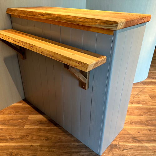 hotaru レジカウンター カウンター 可動棚 作業台 ライトグレー 荷物