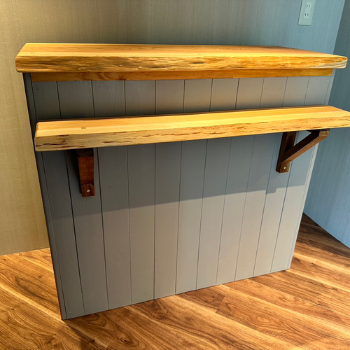 hotaru レジカウンター カウンター 可動棚 作業台 ライトグレー 荷物