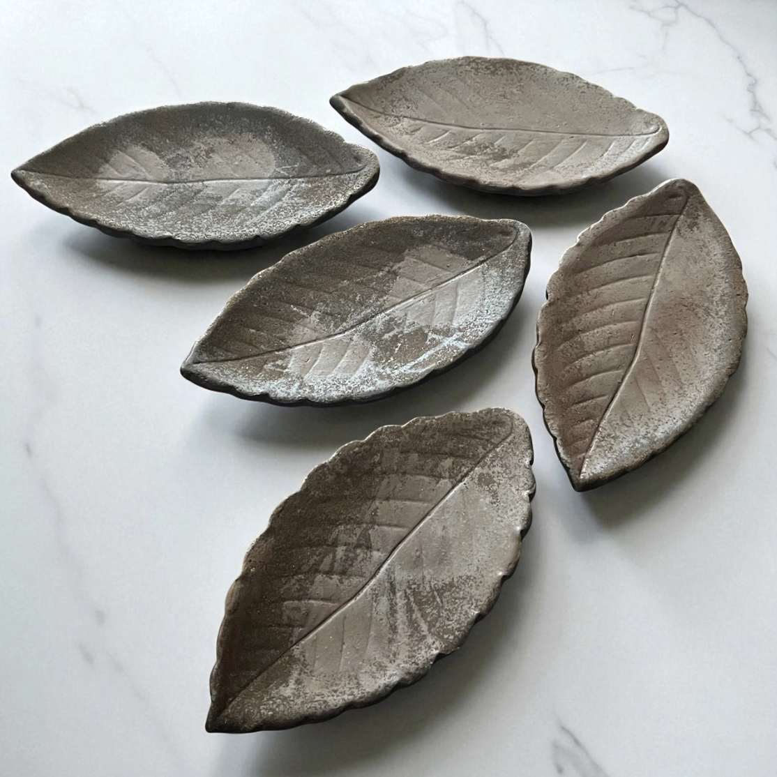 備前焼葉皿曙５枚組