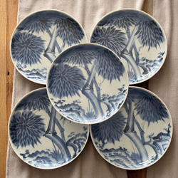 5脚組 皿 古伊万里 古伊万里染付5枚皿 大皿 antique art nozomi 通販 18214478