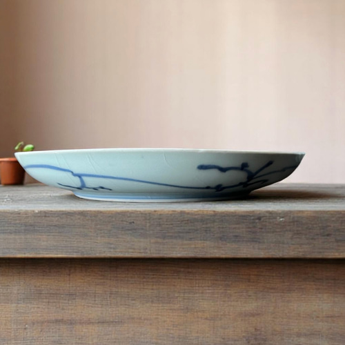 お値下げしました、5枚組　古伊万里　染付　花文　なます 古伊万里染付5枚皿 大皿 antique art nozomi 通販 18214478