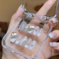 ネイルチップ ガーリー ぷっくり チークネイル ブラウンネイル 9枚目の画像