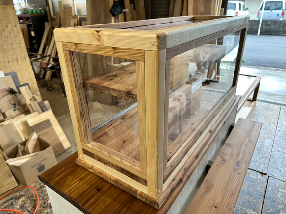 助成金対象商品　hotaru  ショーケース　カフェ　ケーキ　パン　店舗　ドーナツ　おにぎり屋　天然木　オーダー可 5枚目の画像