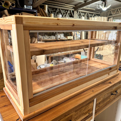 助成金対象商品　hotaru  ショーケース　カフェ　ケーキ　パン　店舗　ドーナツ　おにぎり屋　天然木　オーダー可 2枚目の画像