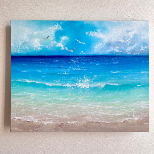 広大な海 パステル画 原画 広大な海 パステル画 原画 広大な海 パステル画 原画