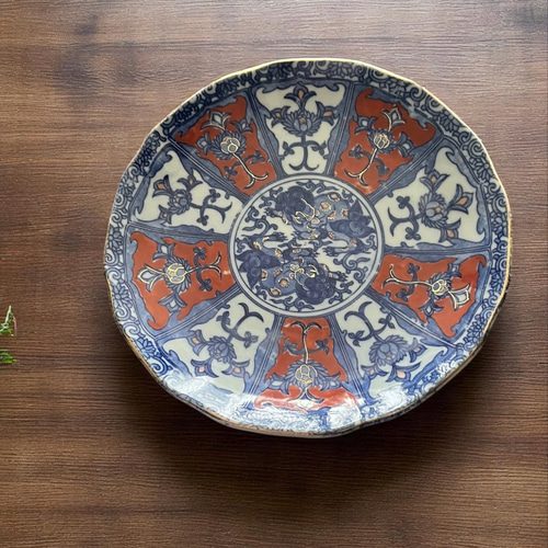 伊万里印判獅子7寸皿5枚組 大皿 antique art nozomi 通販