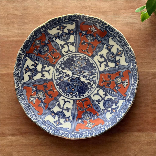 伊万里印判獅子7寸皿5枚組 大皿 antique art nozomi 通販
