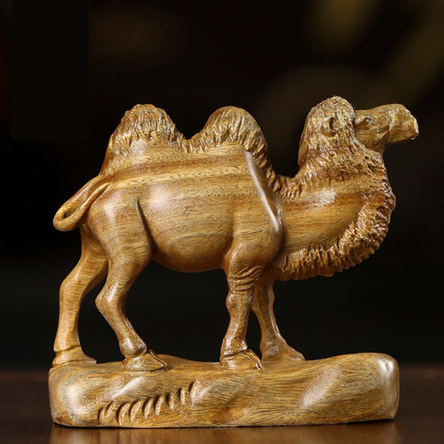 だんぼく ラクダの彫刻 文字遊びの手 創造的な動物のデスクトップ装飾
