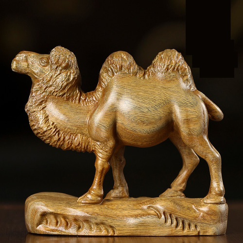 だんぼく ラクダの彫刻 文字遊びの手 創造的な動物のデスクトップ装飾