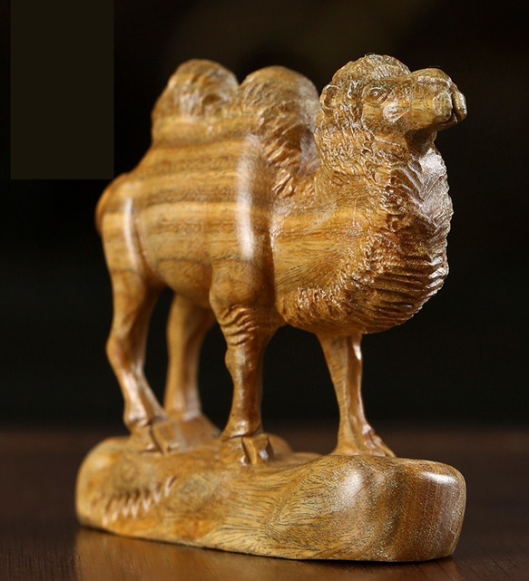 だんぼく ラクダの彫刻 文字遊びの手 創造的な動物のデスクトップ装飾