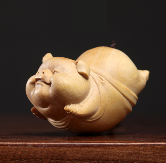 木彫り猪 木彫り 猪？