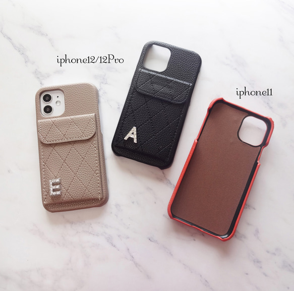アウトレット！ポケット付き シンプルレザー✿ iphone7/8/SE/二世代/三世代 アイフォンケース 4枚目の画像