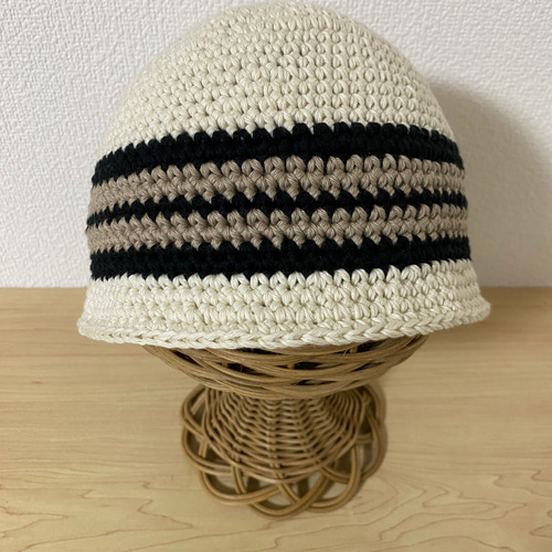 2024【数量限定】秋の福袋*ボーダーデザインのクロシェハット