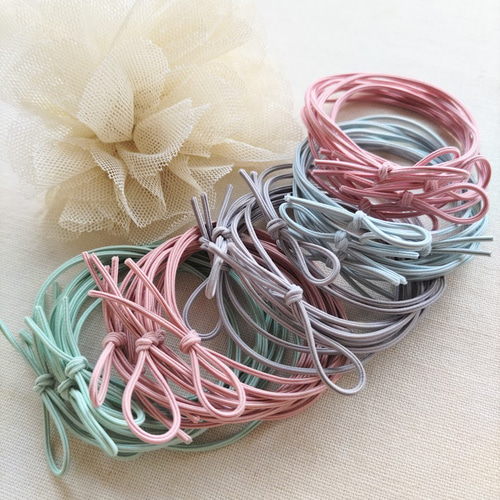 確認　たらりんヘアリボン　ヘアゴム　880　アンティークローズ　ペールピンク 確認 たらりんヘアリボン ヘアゴム 880 アンティークローズ