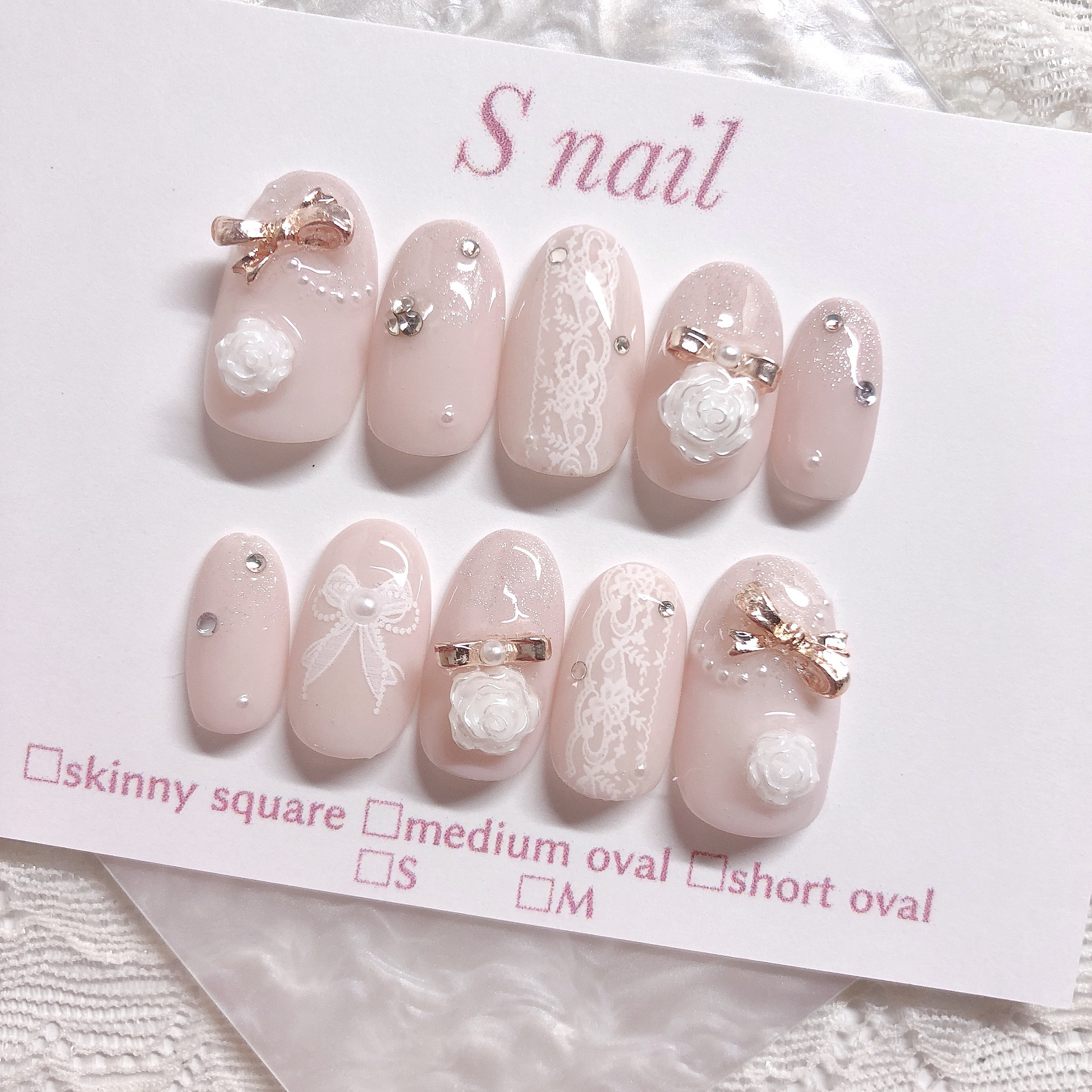 ネイルチップ バレエコア ワンホン 韓国 リボン フレンチ 星 ラメグラ ラメグラ リボン バレエコア ワンホン フレンチ 韓国 星 ネイルチップ