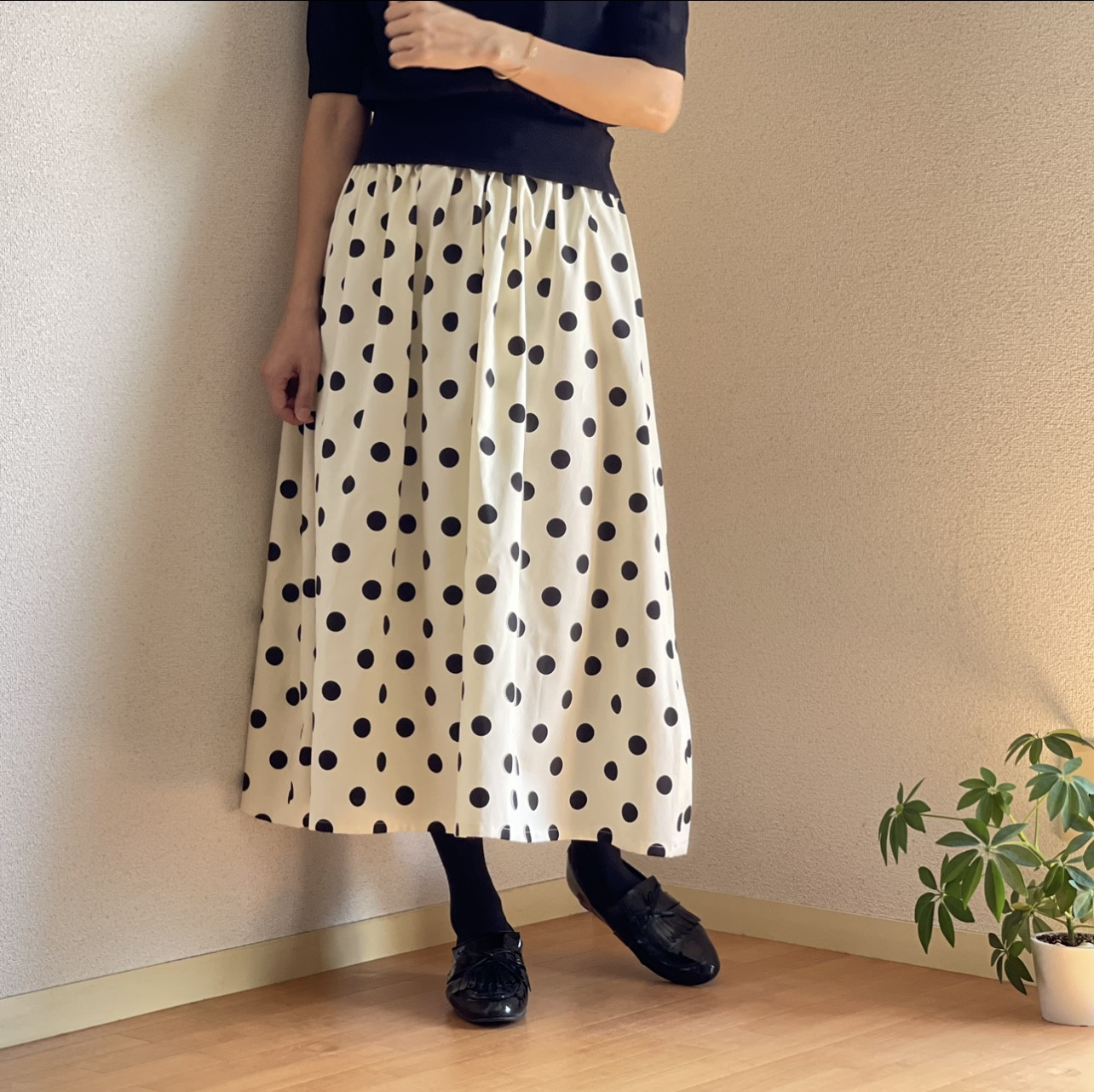 最終価格！M's スカート 水玉 カタログ ロゴ ドット