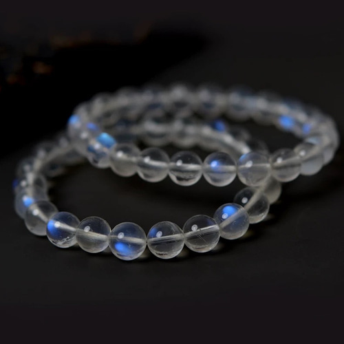 ブルームーンストーン（ブルーシラー）月光石 単珠 天然宝石 念珠 一粒