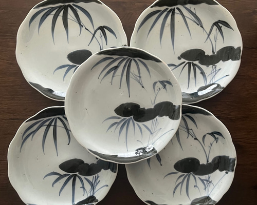 期間限定最終処分特価　古伊万里　変形皿五枚セット　雰囲気ある食卓 修理完了＞古伊万里7寸皿5枚組 大皿 antique art nozomi 通販