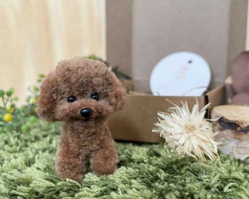 ちびっ子　トイプードル　モールアート モールアート トイプードル 犬 ハンドメイド （モールドール