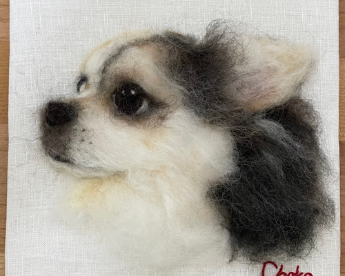 羊毛フェルト 犬ポートレート うちの子オーダーメイド肖像画 20cm×20cm 羊毛フェルト kikomarl 通販|Creema(クリーマ) 18215033 羊毛フェルト 犬ポートレート うちの子オーダーメイド肖像画 20cm×20cm 羊毛フェルト kikomarl 通販|Creema(クリーマ) 18215033