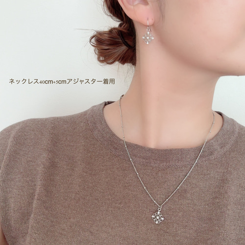 GARNI シルバー ネックレス & ピアス セット シルバーバーピアスネックレスセット | 鎌倉・小町のガラス