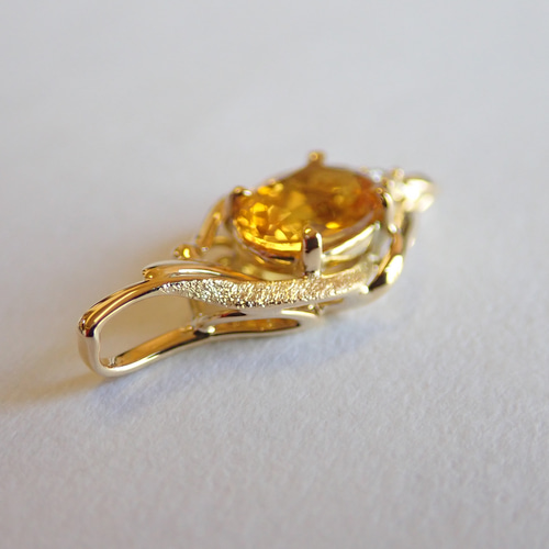 ゴールデンベリル スターダスト梨地 森羅スタンダードタイプペンダント