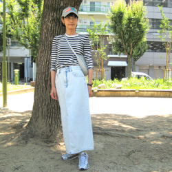 ハーフムーン ブラック　本革製　ミニショルダーバッグ 14枚目の画像