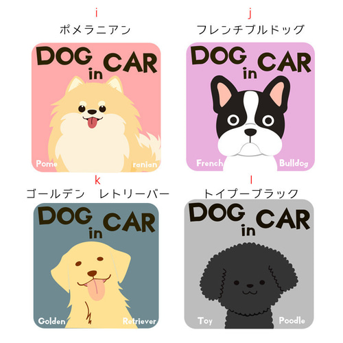 マグネット】ドッグインカー 犬 ミニチュアシュナウザー 柴 シーズー