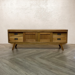 アンティーク調 マホガニー無垢 4段 チェスト 箪笥 タンス 引き出し4杯