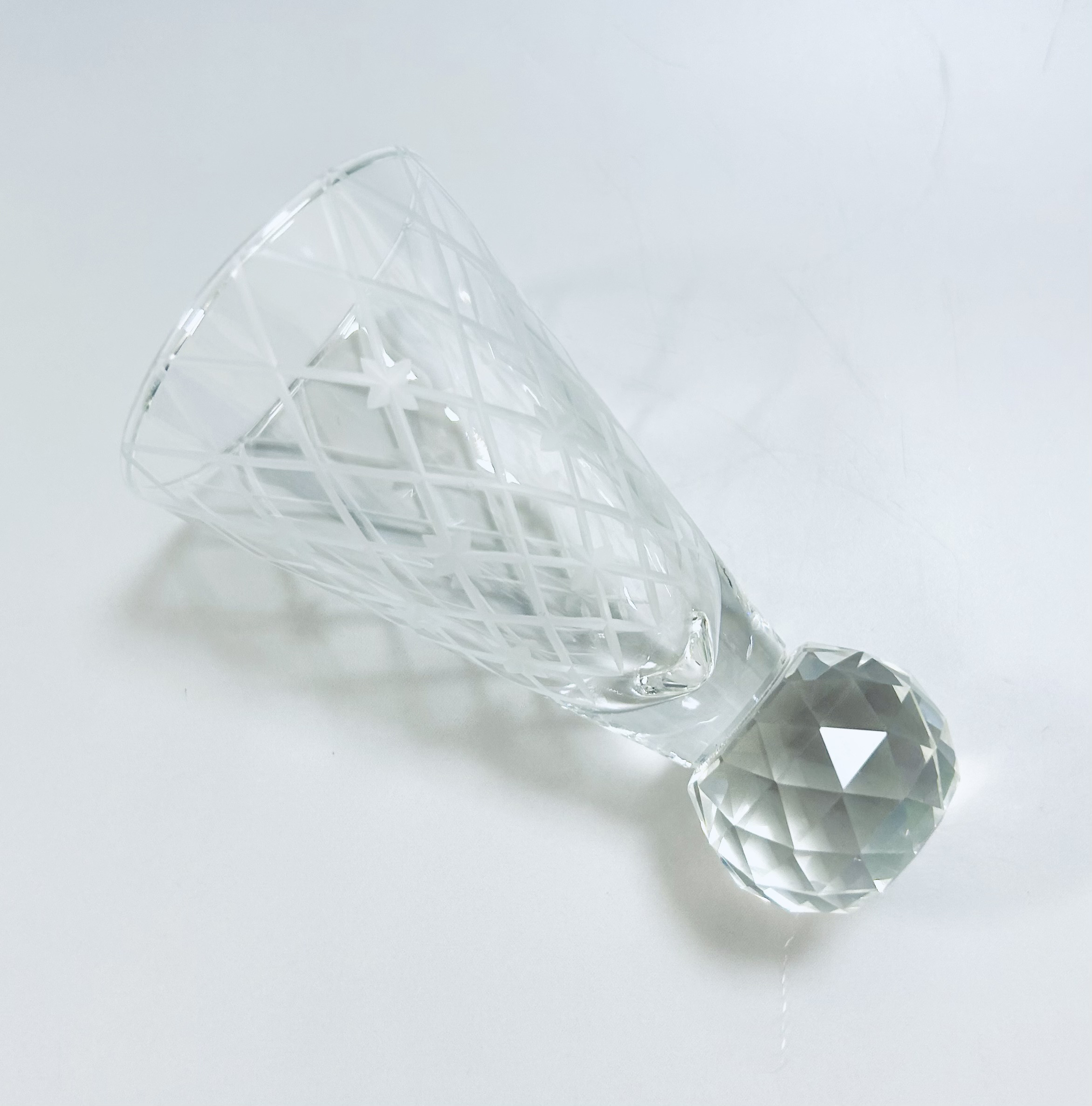 キラキラ東京切子　ぐい吞み　矢来　クリアー　Cocktail