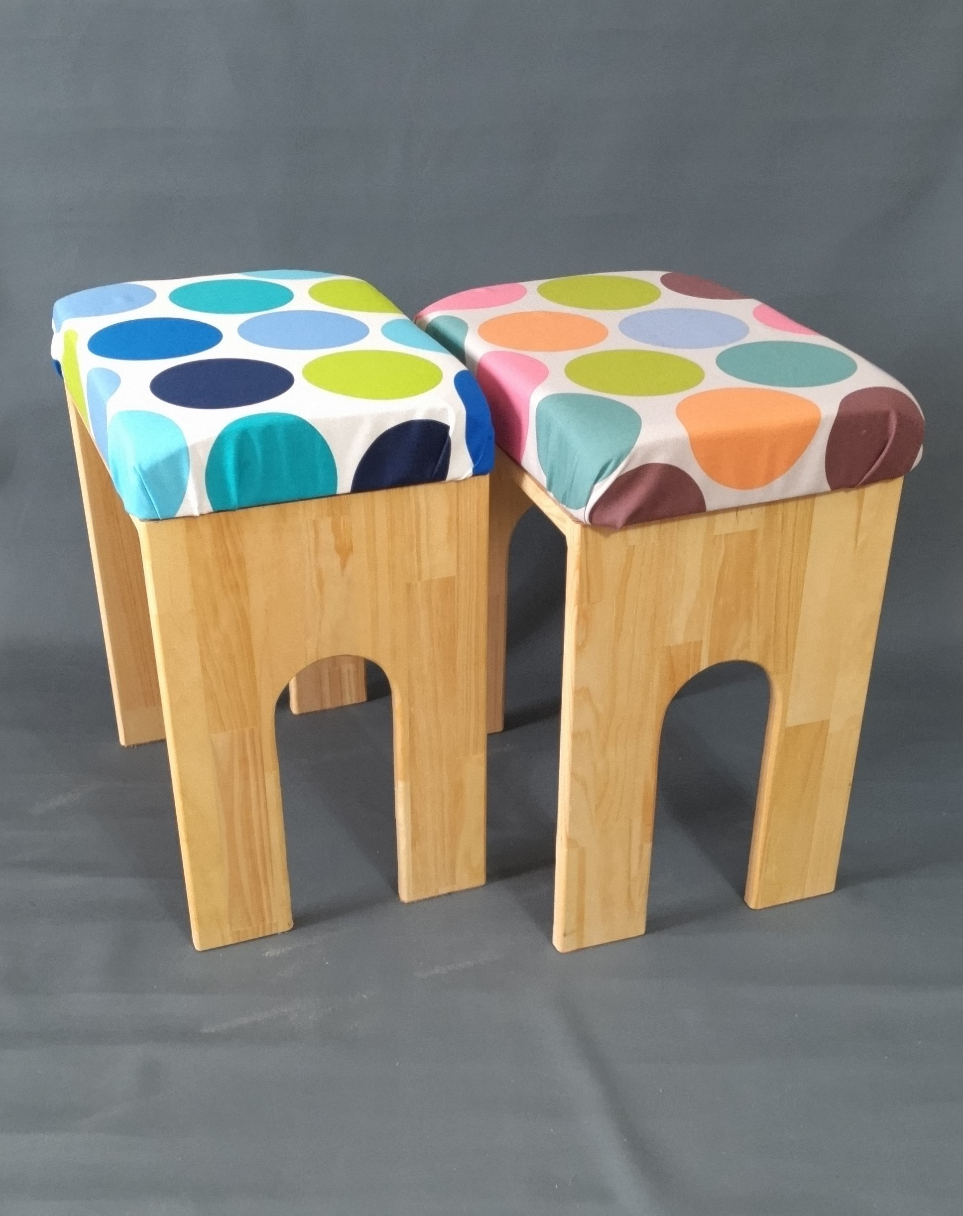 こんなのが欲しかった 手作り❤かわいい ふかふかイス 水玉2脚セット❤ 230lab