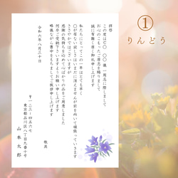 一周忌-【10枚】＊喪主様記載あり＊一周忌 挨拶状 御礼状 カード 法事 法要 5枚目の画像