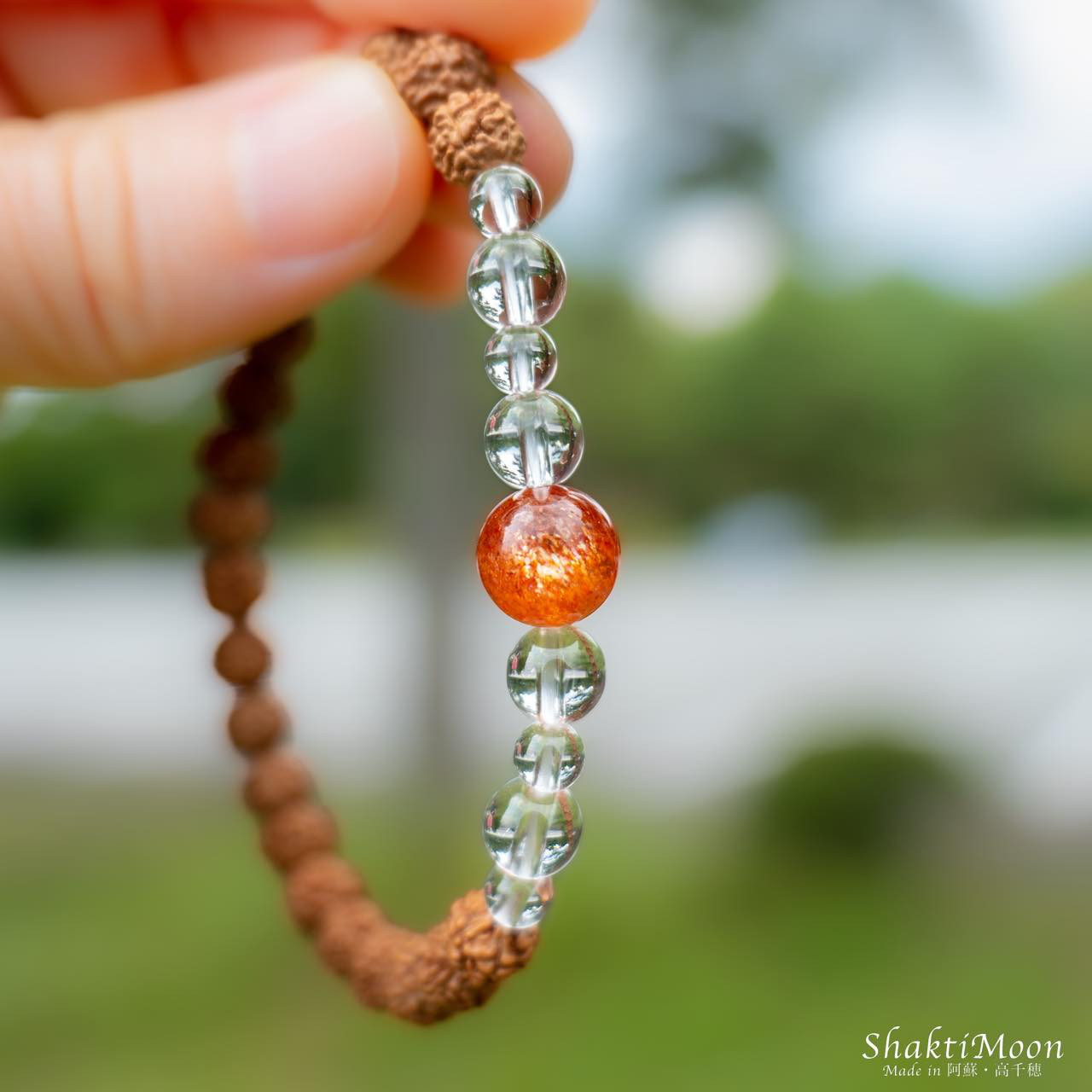 【自信を持ち前向きに人生を歩みたい方へ！極上ストロベリーサンストーン×水晶】レア・希少！極小4mm・5mm・6mm天然石