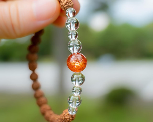 【極上,小粒】メラメラサンストーン ６㎜　ブレスレット　美品　希少　太陽石 極上,小粒】メラメラサンストーン 6㎜ ブレスレット 美品 希少 太陽石