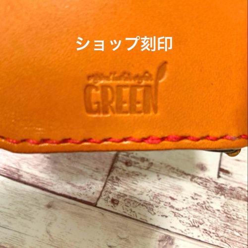 2枚ポケット付き栃木レザー オリーブグリーン iPhoneケース 手帳