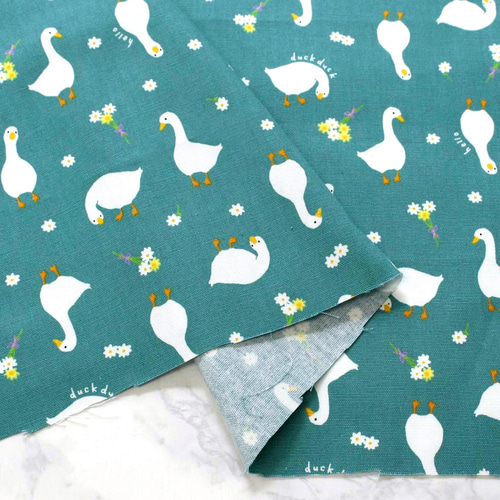 ねことアヒルパネル生地　ハンドメイド ねことアヒルパネル生地ハンドメイド