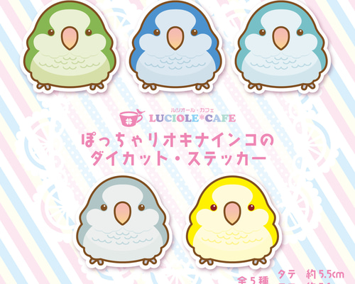 オキナインコ＊耐水ステッカー シール・ステッカー LUCIOLE*CAFE