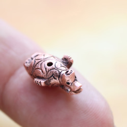 幸運を願う ピンクの座敷わらし （659-311/ 純銅製根付・ストラップ